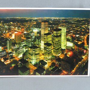 Vintage Postcard - CN Tower Photo Toronto Skyline at Night - Royal Specialty